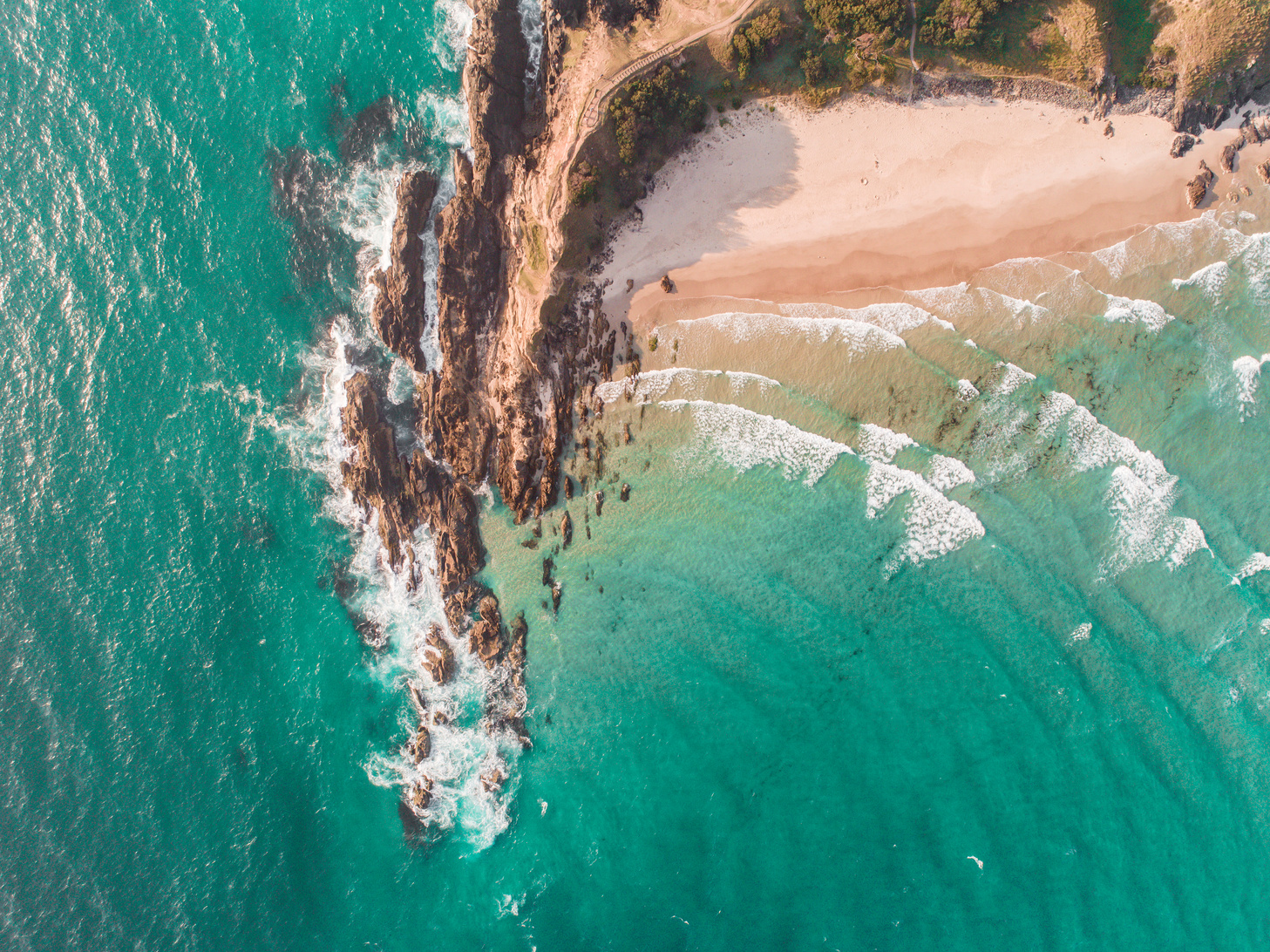 Cape Byron aerial in Byron bay, Australia